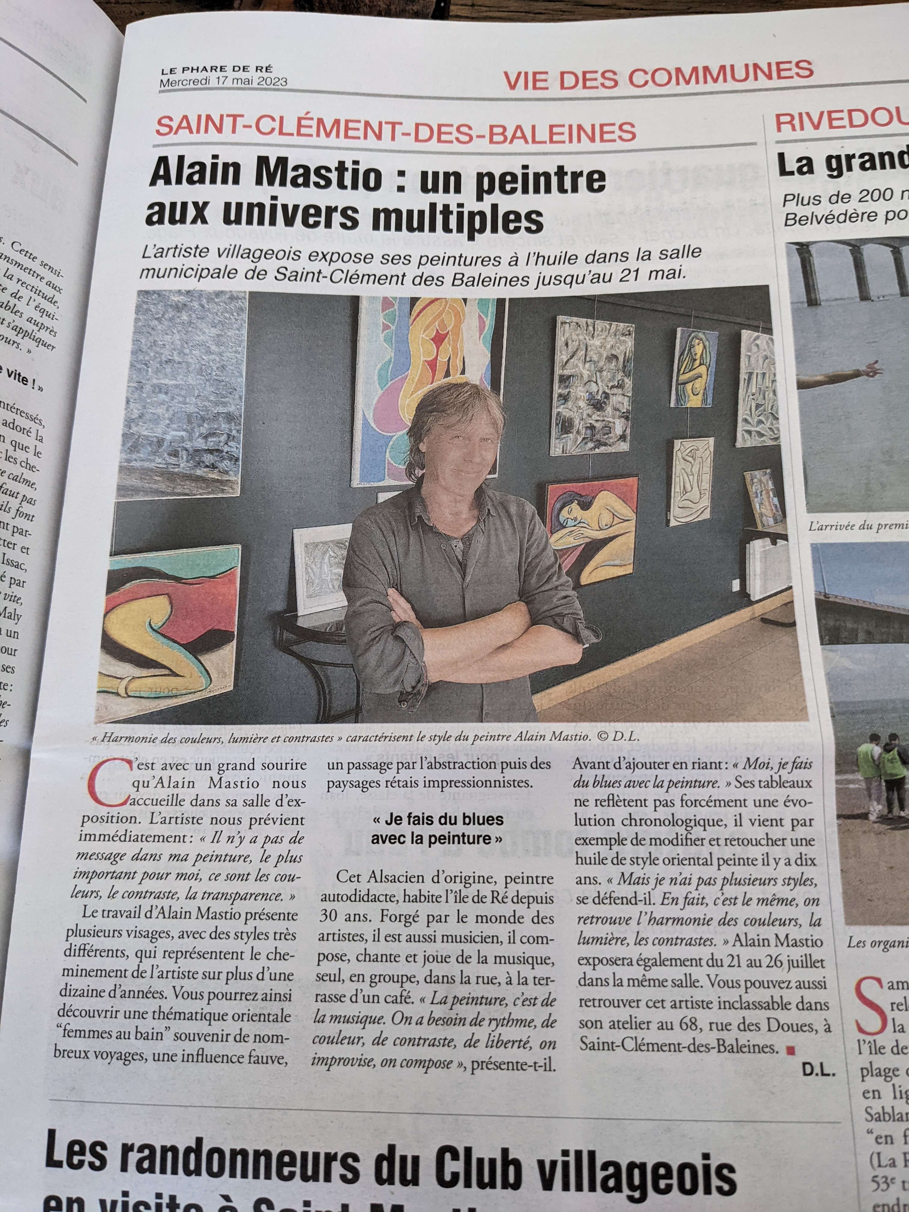 Revue de presse sur Alain Mastio